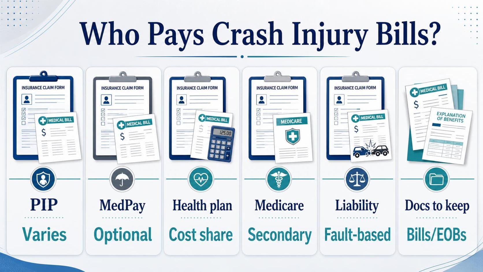 Who Pays Crash Injury Bills? — key facts at a glance