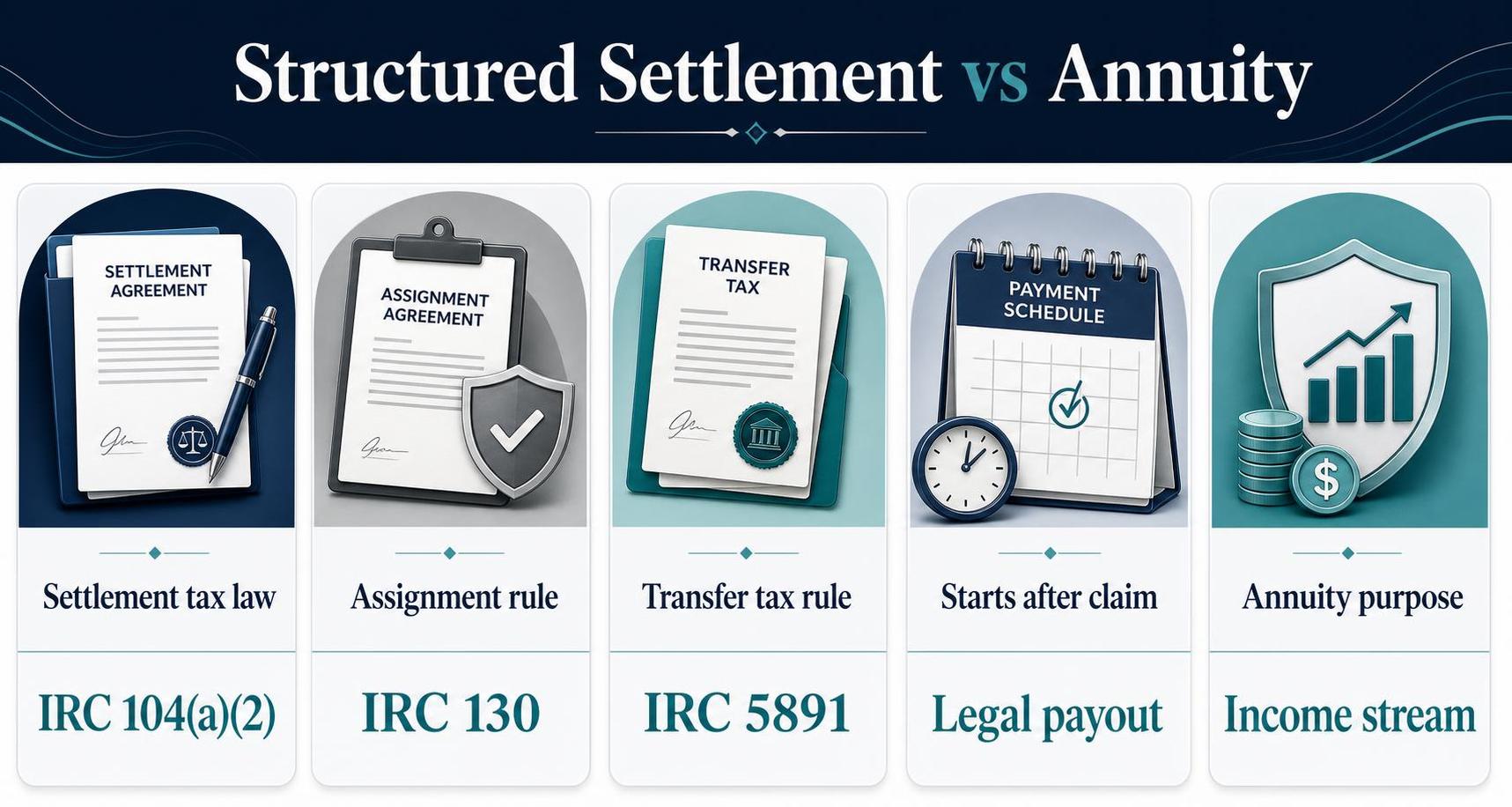 Structured Settlement vs Annuity — key facts at a glance