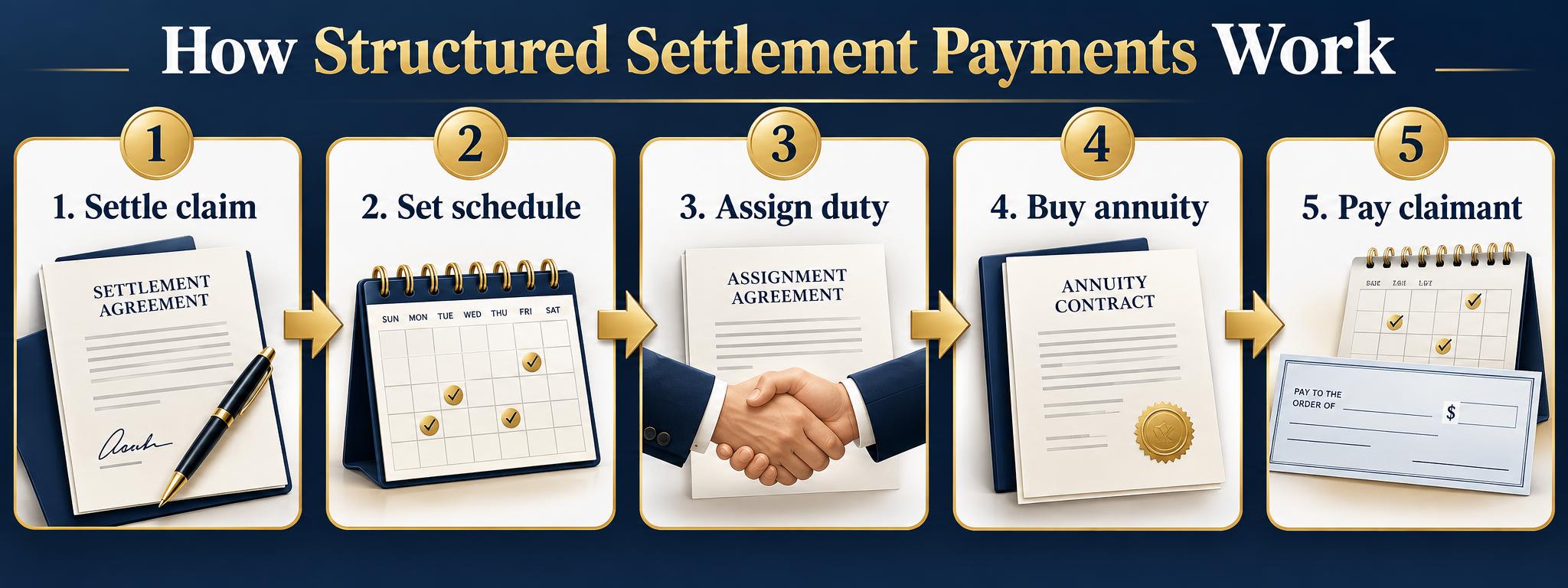 How Structured Settlement Payments Work — the main figures side by side