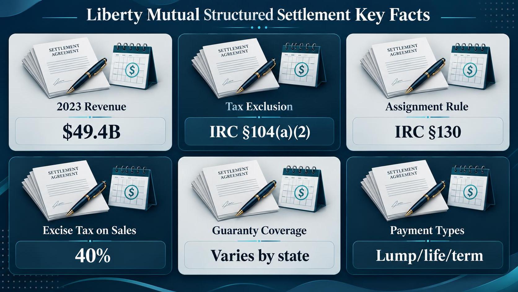 Liberty Mutual Structured Settlement Key Facts — the numbers in one view