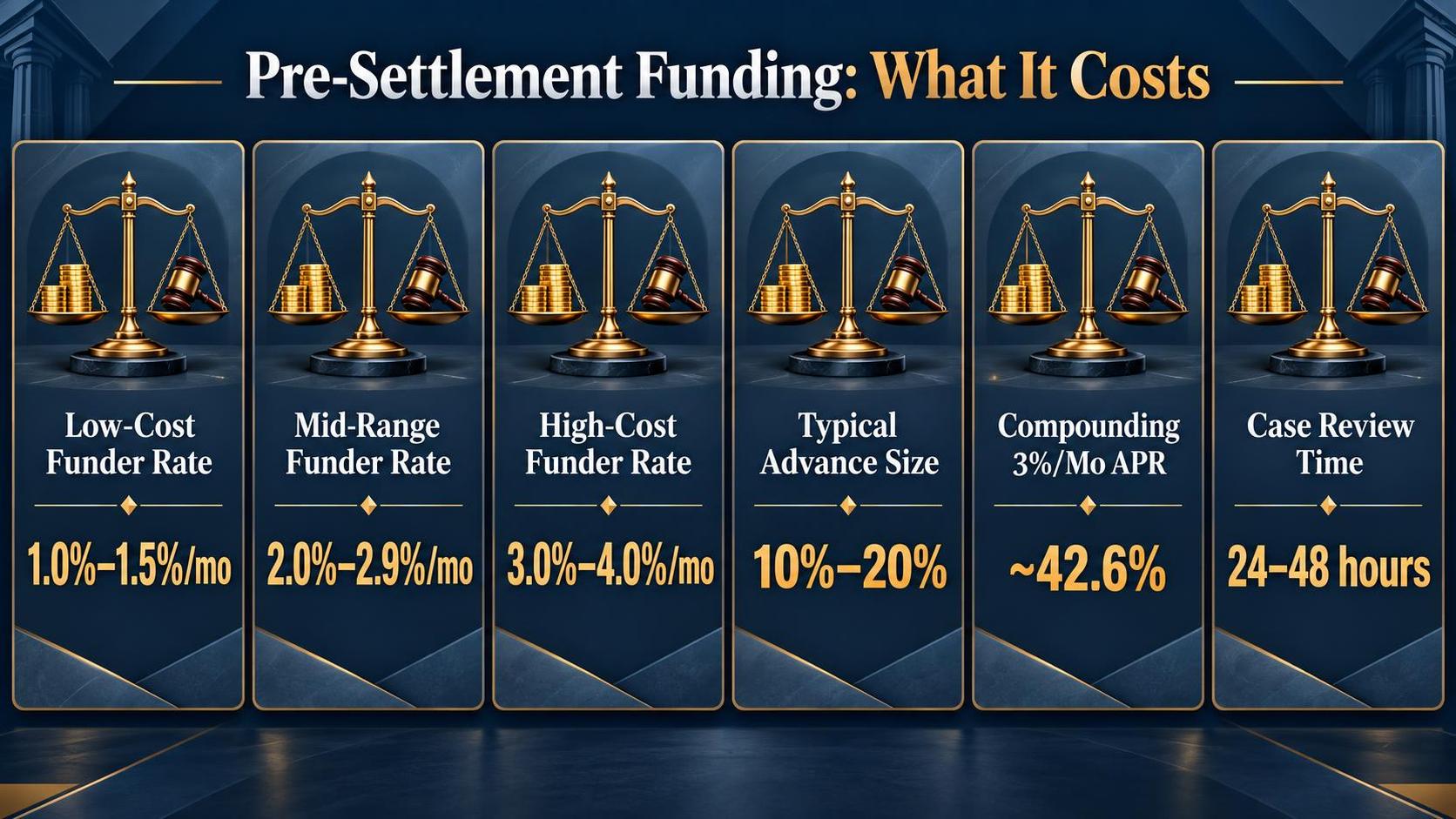 Pre-Settlement Funding: What It Costs — key facts at a glance