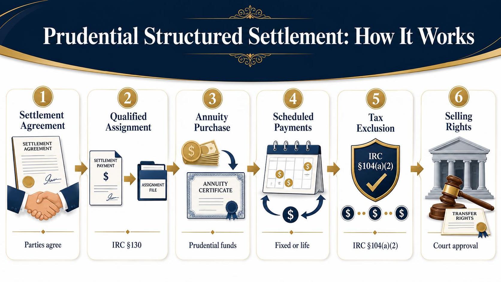 Prudential Structured Settlement: How It Works: Settlement Agreement, Qualified Assignment, Annuity Purchase.