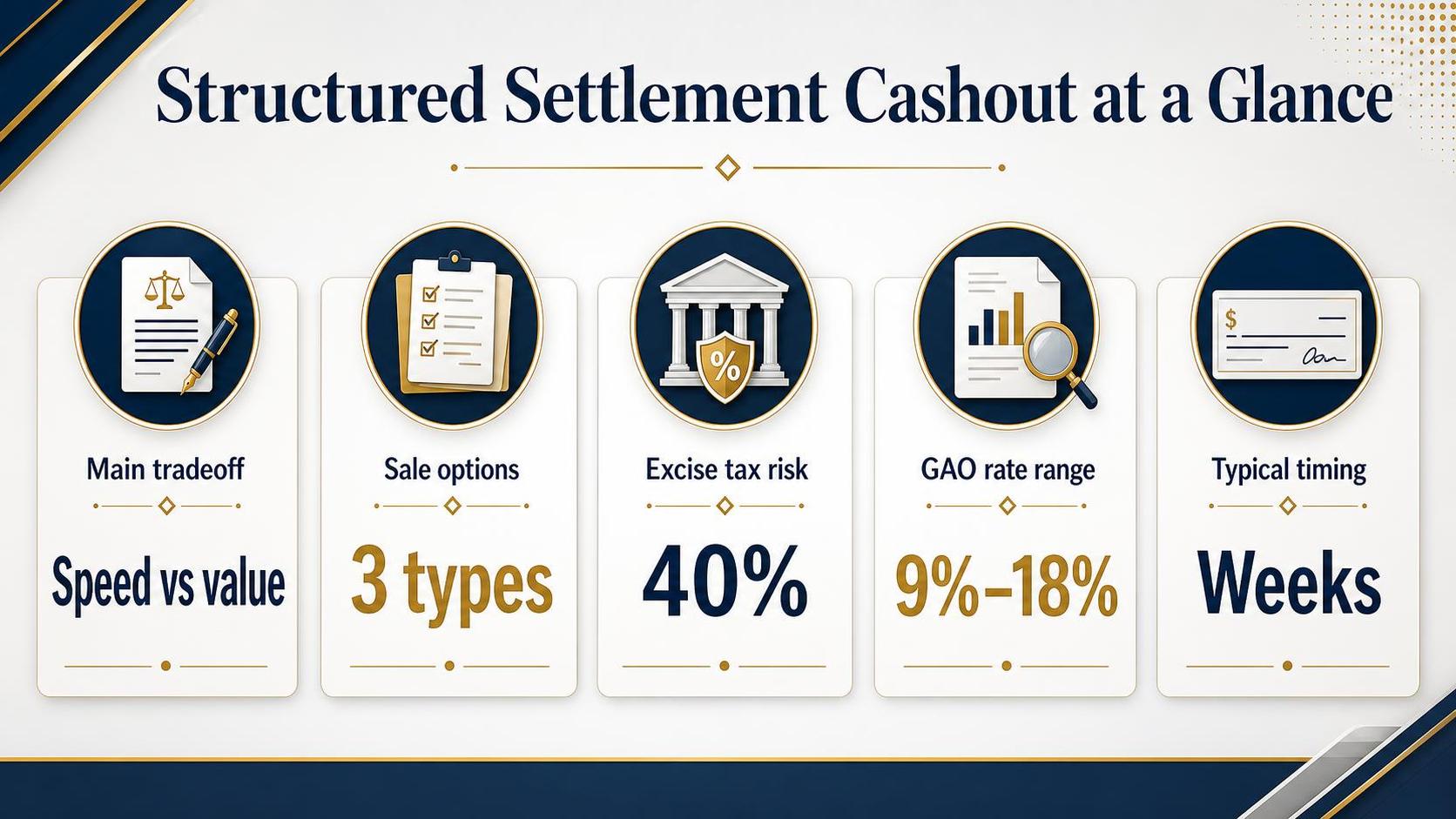 Structured Settlement Cashout at a Glance — key facts at a glance