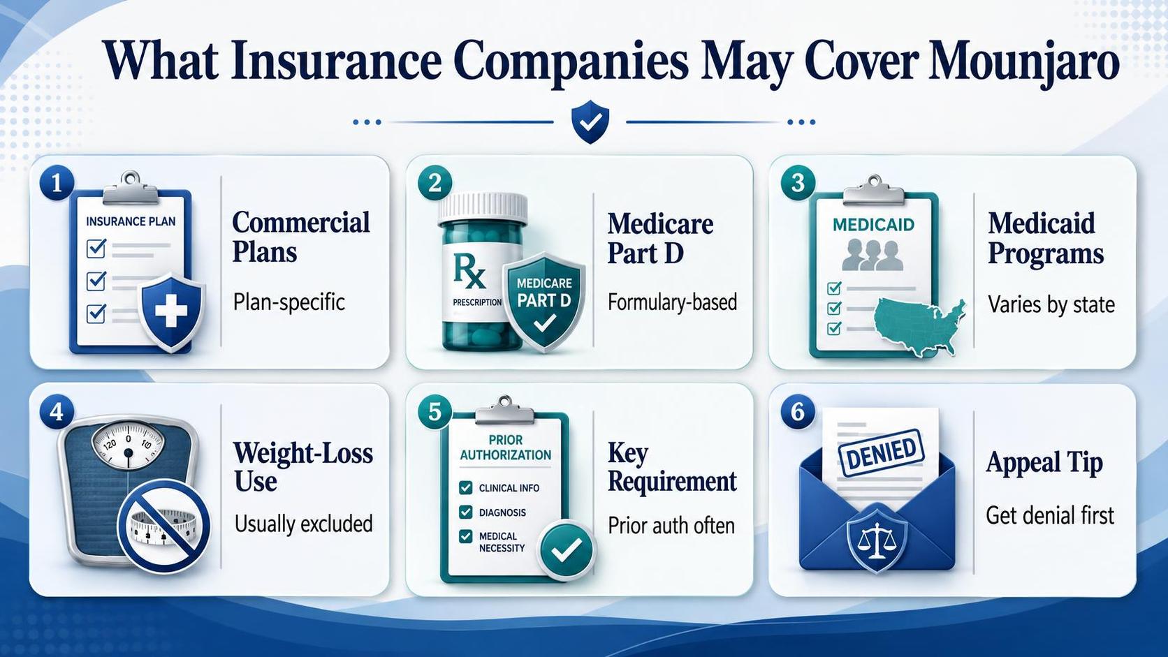 What Insurance Companies May Cover Mounjaro: Commercial Plans, Medicare Part D, Medicaid Programs.