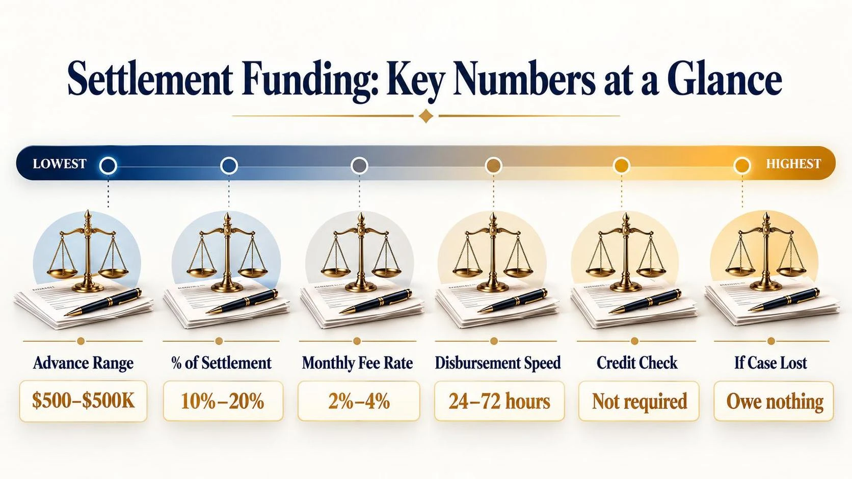 Settlement Funding: Key Numbers at a Glance — the key figures in one view